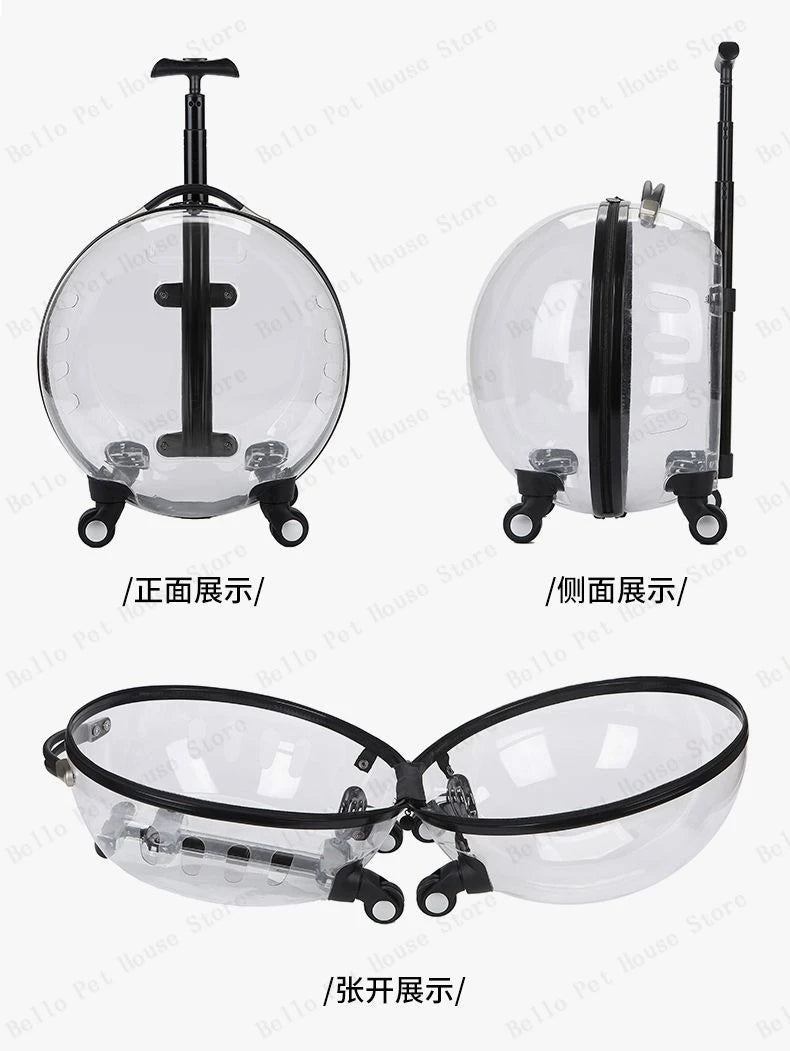 Cage de transport chien- Bulle transparente