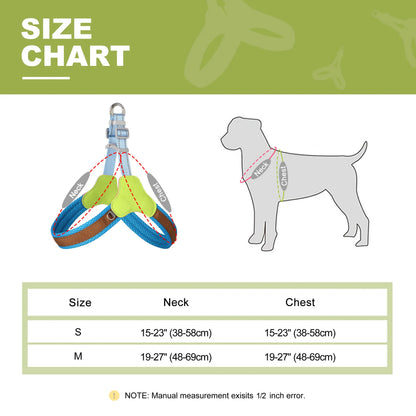 Harnais chien anti traction- Didog Couleur Vive