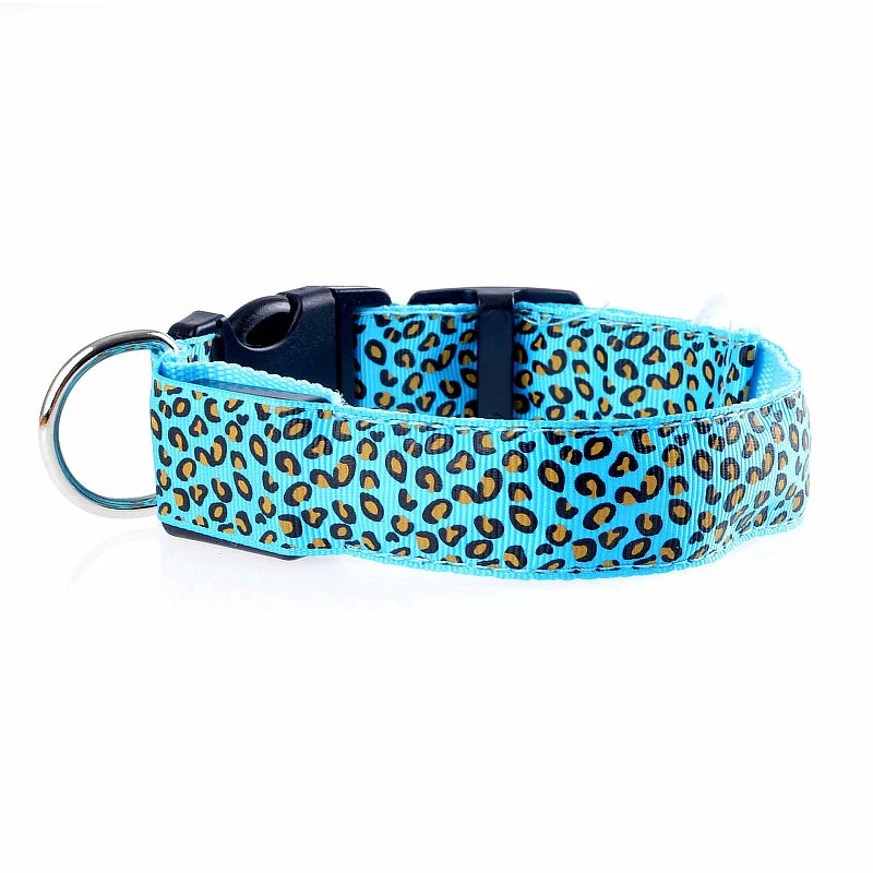 Collier chien lumineux-Léopard LED