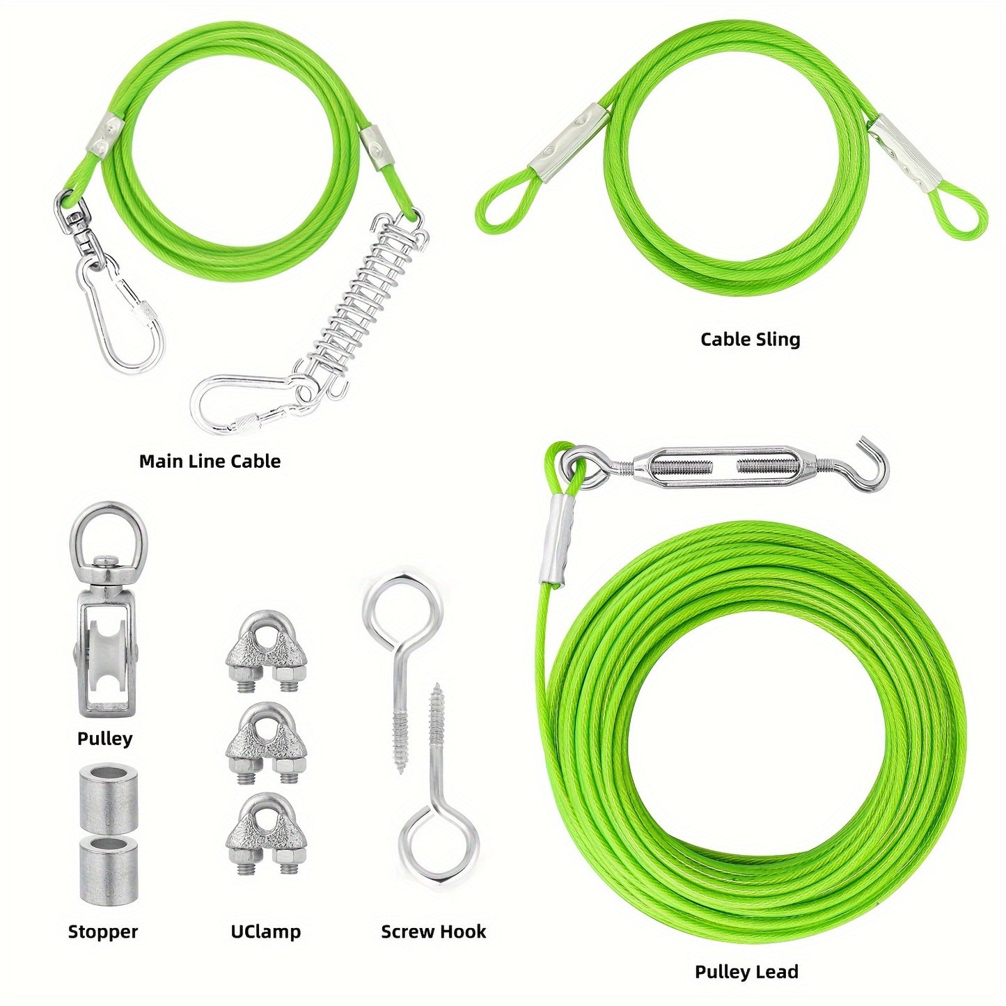 Longe pour chien- Dog Zipline