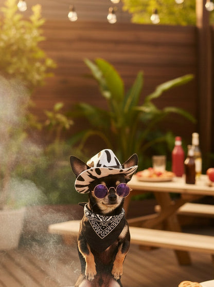 Lunette pour chien | Style Western +Chapeau et bandana