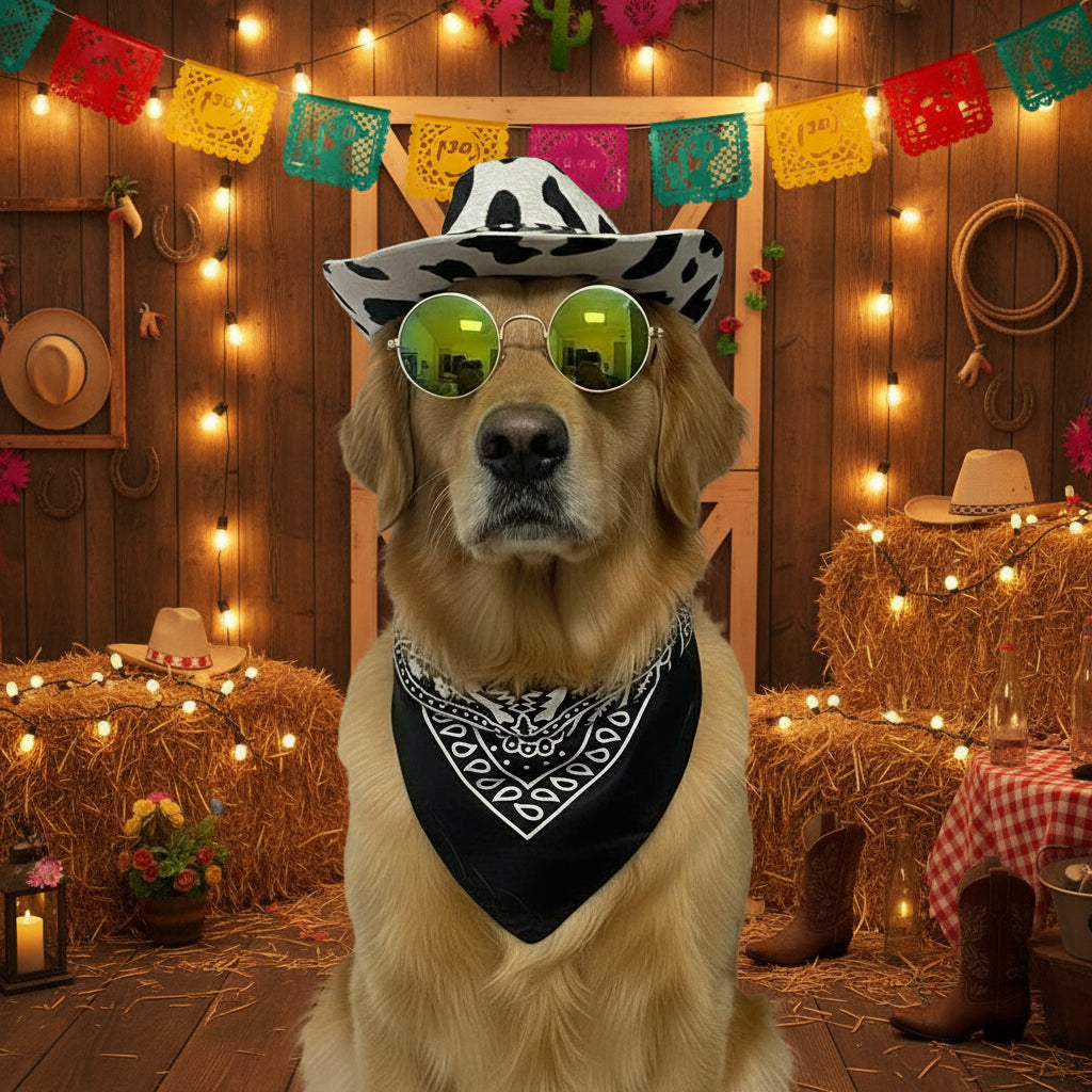 Lunette pour chien | Style Western +Chapeau et bandana
