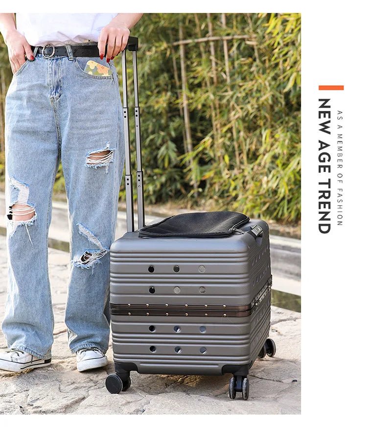 Cage pour chien - NIOPEPPA Suitcase Transparent - Le Chihuahua Voyageur