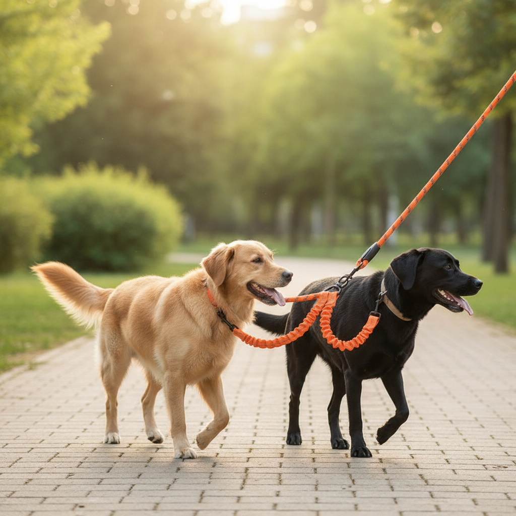 Double laisse pour chien- No Tangle Double