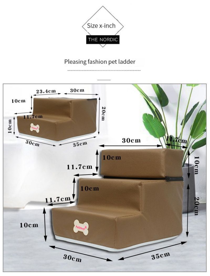 Escalier pour chien- Échelle en cuir éponge