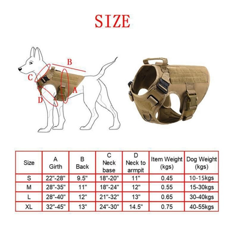 Harnais pour chien - Kit tactique complet