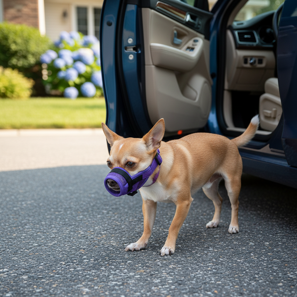 Muselière chien- Souple en maille* Violet