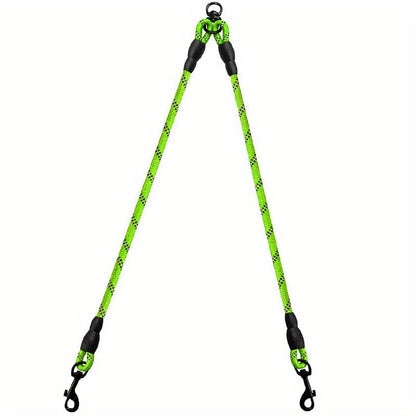 Laisse double pour chien - Taglory Reflective Dual - Le Chihuahua Voyageur