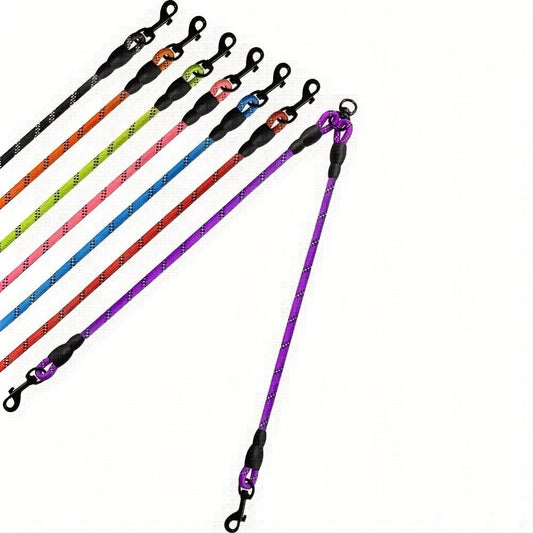 Laisse double pour chien - Taglory Reflective Dual - Le Chihuahua Voyageur