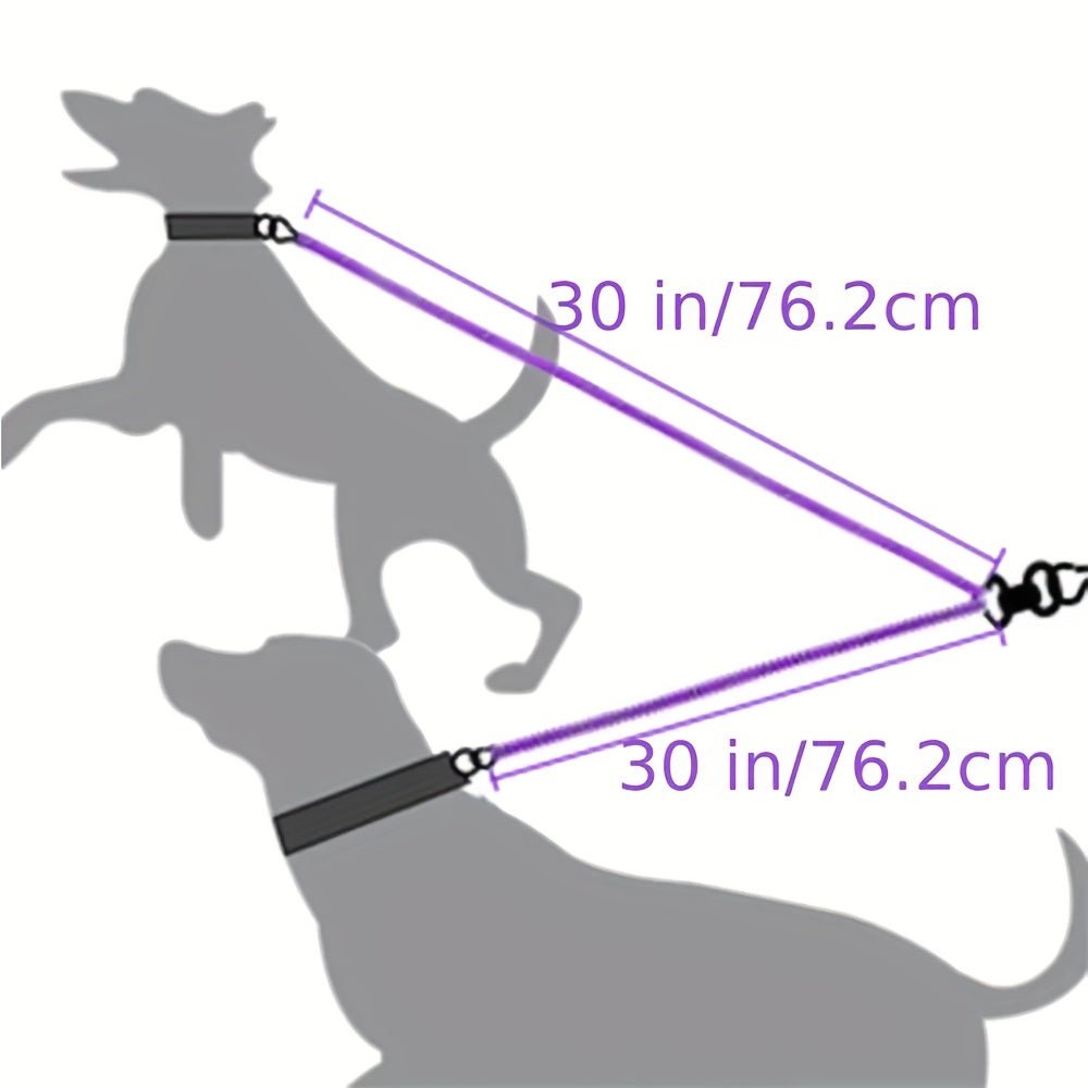 Laisse double pour chien - Taglory Reflective Dual - Le Chihuahua Voyageur