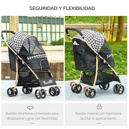 Poussette chien - Pawhut Foldable Dog Stroller with 2 Doors - Le Chihuahua Voyageur