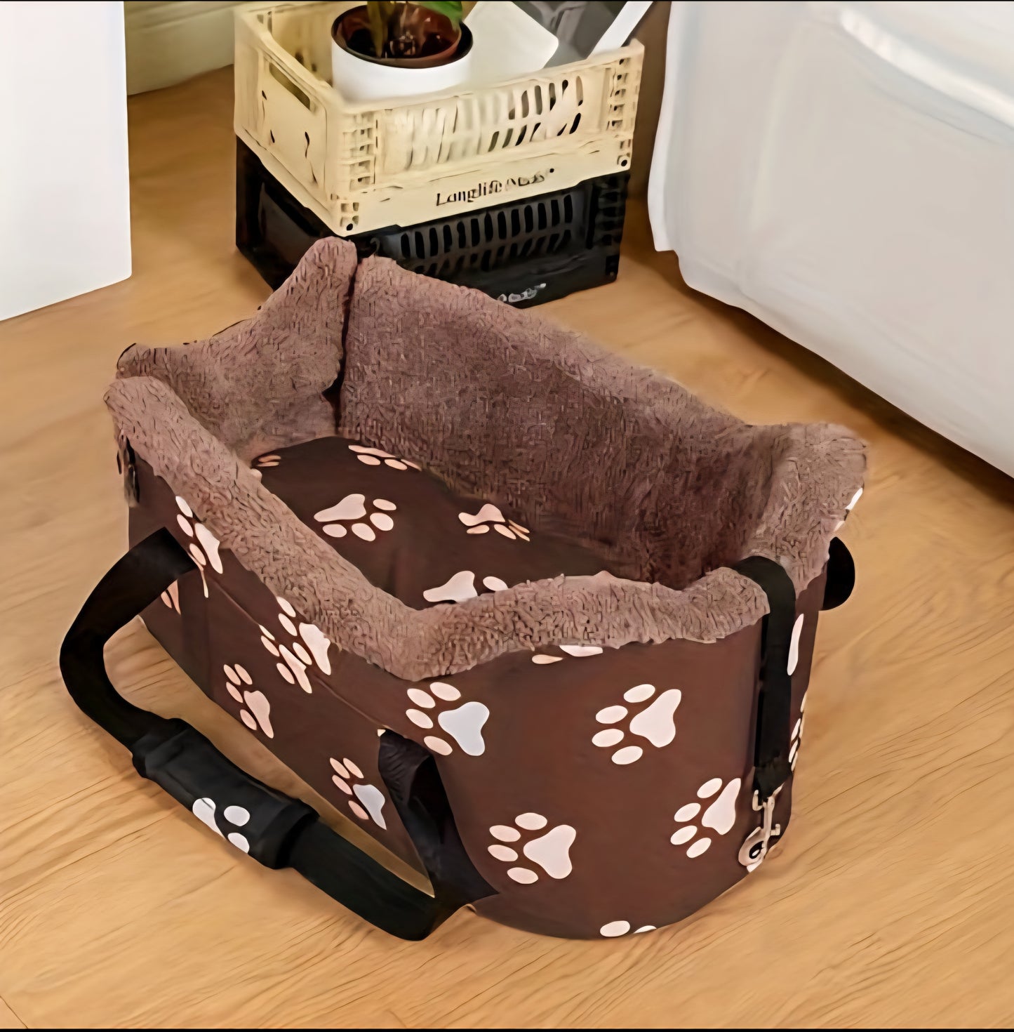 Caisse de transport chien-Center Console Velours