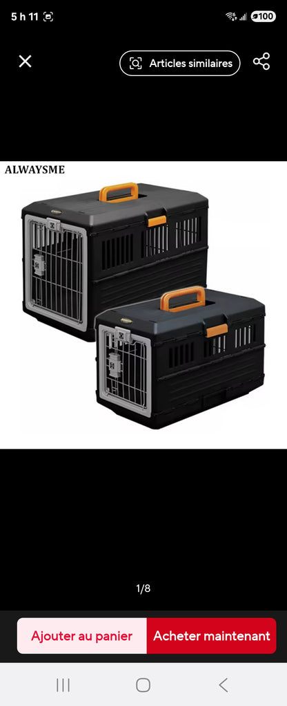 Cage de transport pour chien - Robustesse pratico-pliante