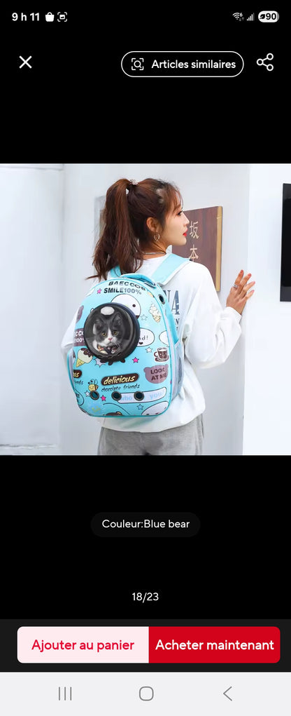 Sac a dos pour chien- Capsule Vibrante Aixiangru