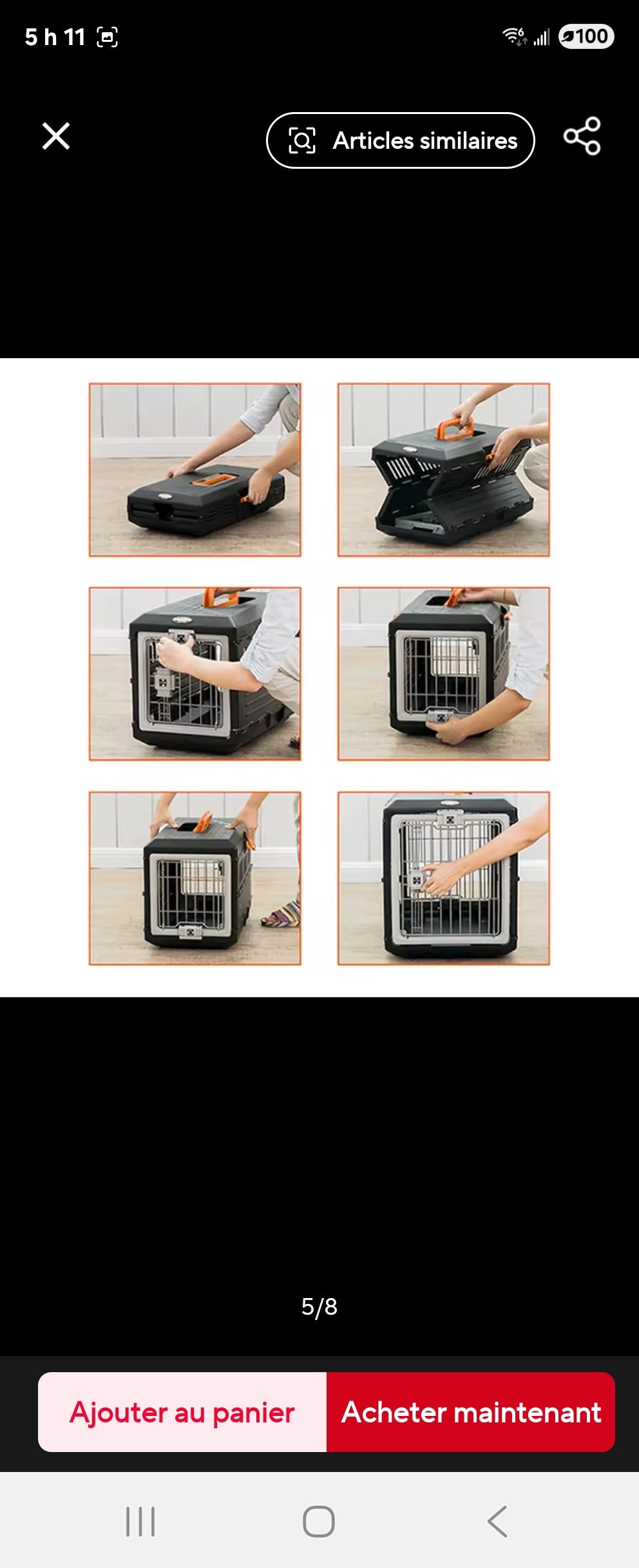 Cage de transport pour chien - Robustesse pratico-pliante