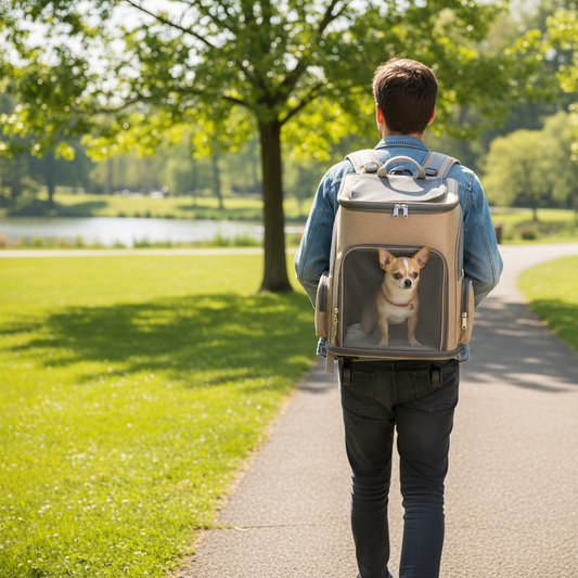 Cage pour chien - Sac à dos sur roulettes
